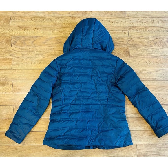 Time And True Puffer Jacket Women's Size L (12-14) Dark Teal w/ Removable Hood - Picture 5 of 5
